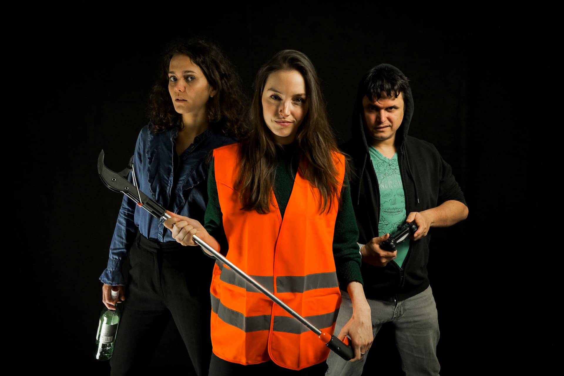 Spelers van InControl tijdens een scene over genotmiddelen