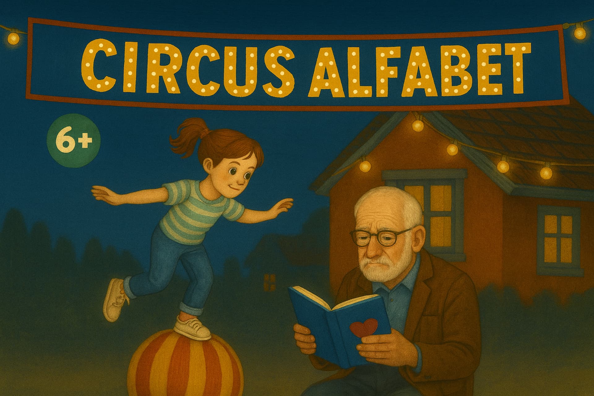 Scène uit de voorstelling Circus Alfabet met kleurrijke letters
